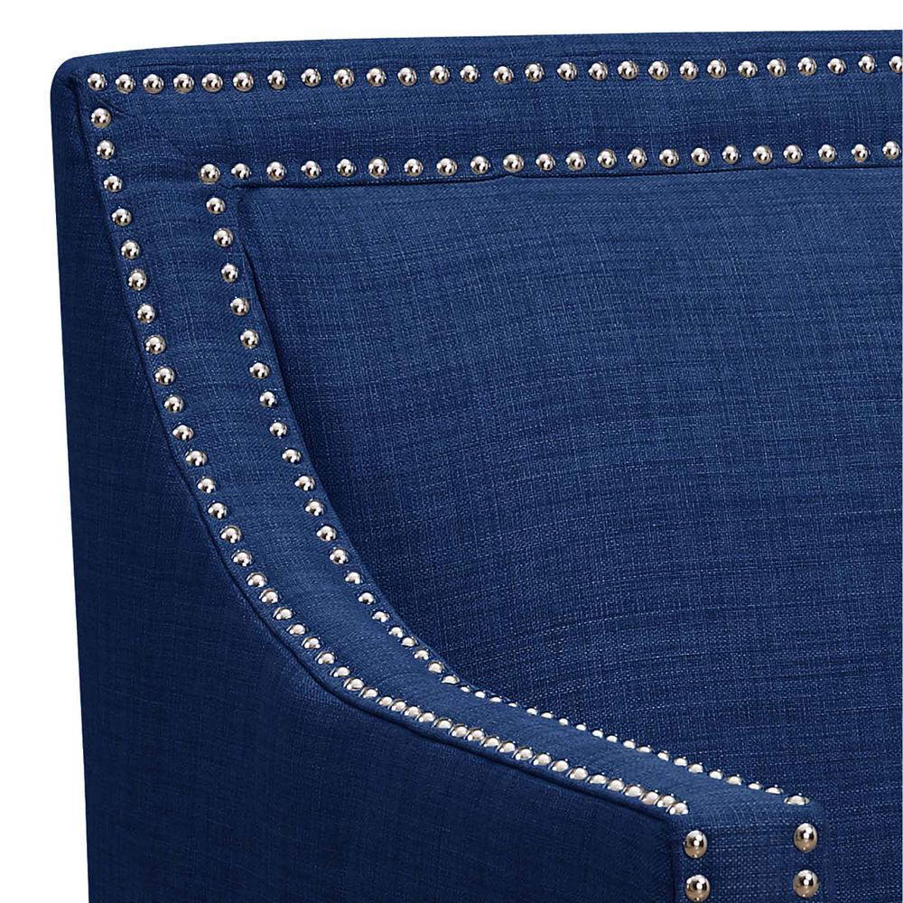 Emery Blue Chair & Ottoman. Picture 15