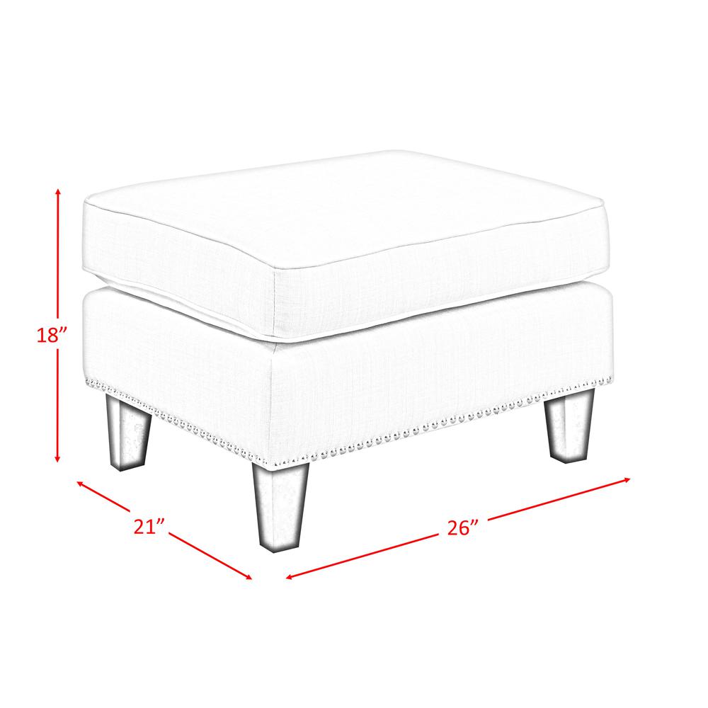Emery Natural Ottoman. Picture 5