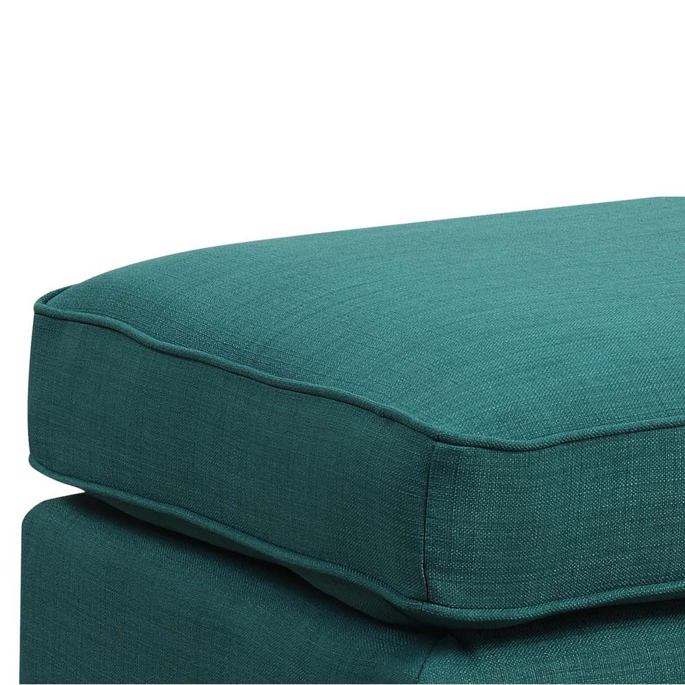 Emery Teal Chair & Ottoman. Picture 4