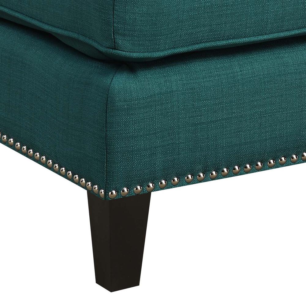 Emery Teal Chair & Ottoman. Picture 5