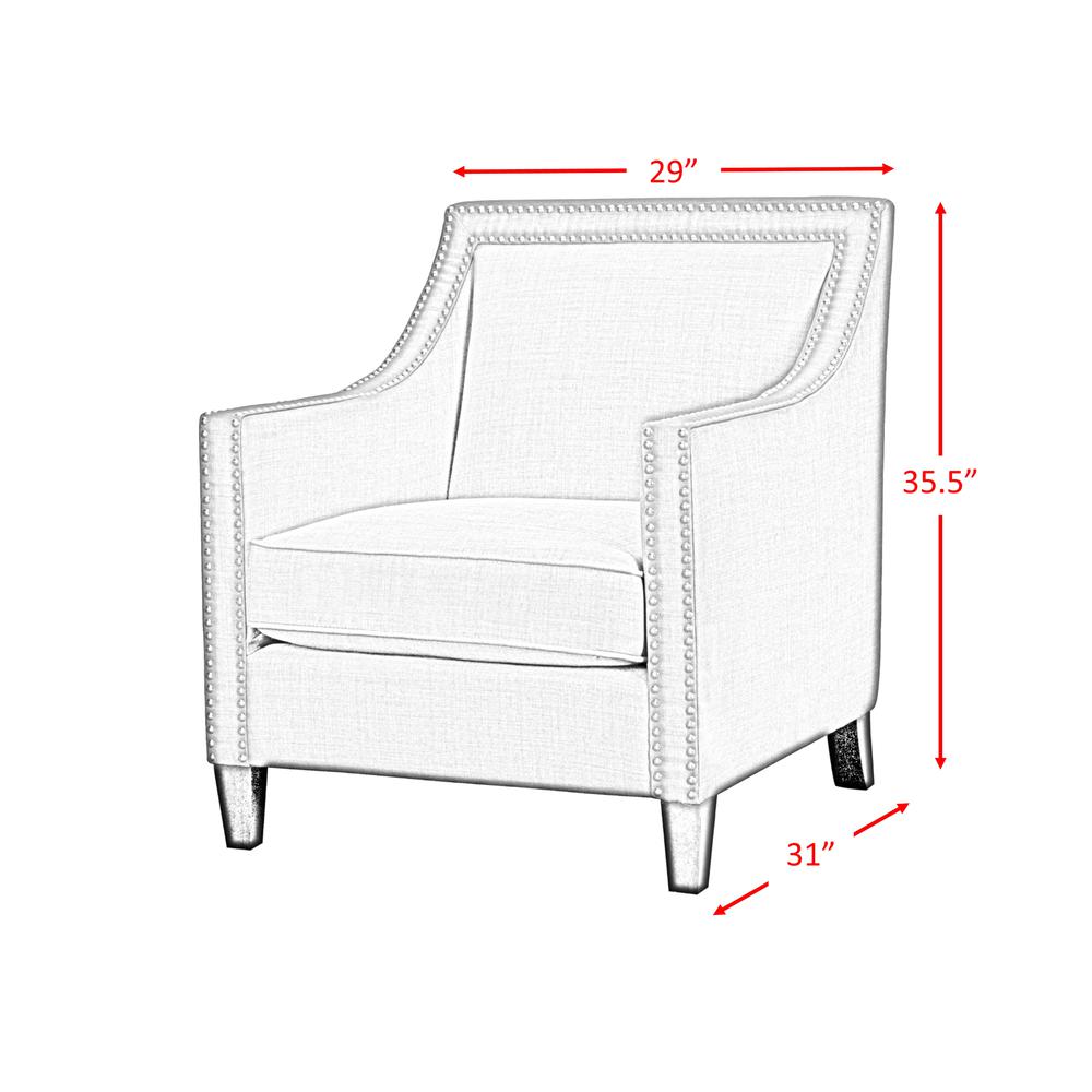 Emery Teal Chair & Ottoman. Picture 6