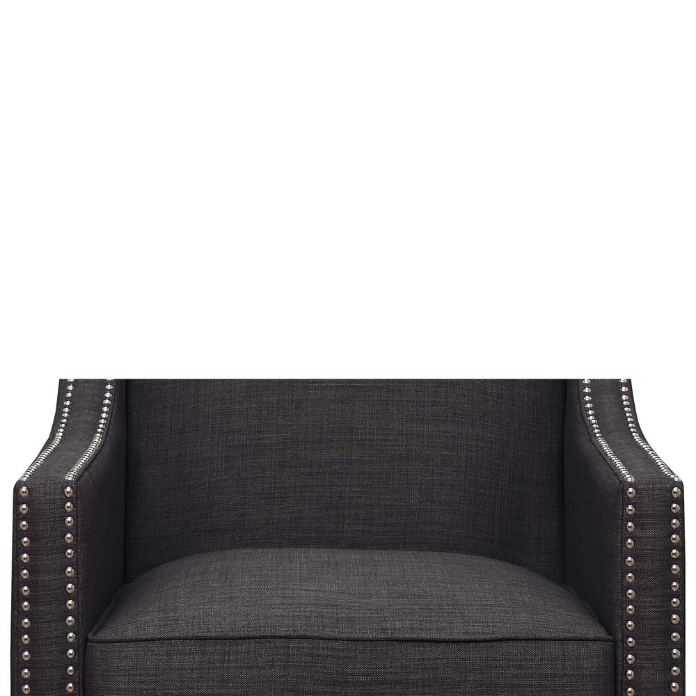 Emery Charcoal Chair & Ottoman. Picture 2