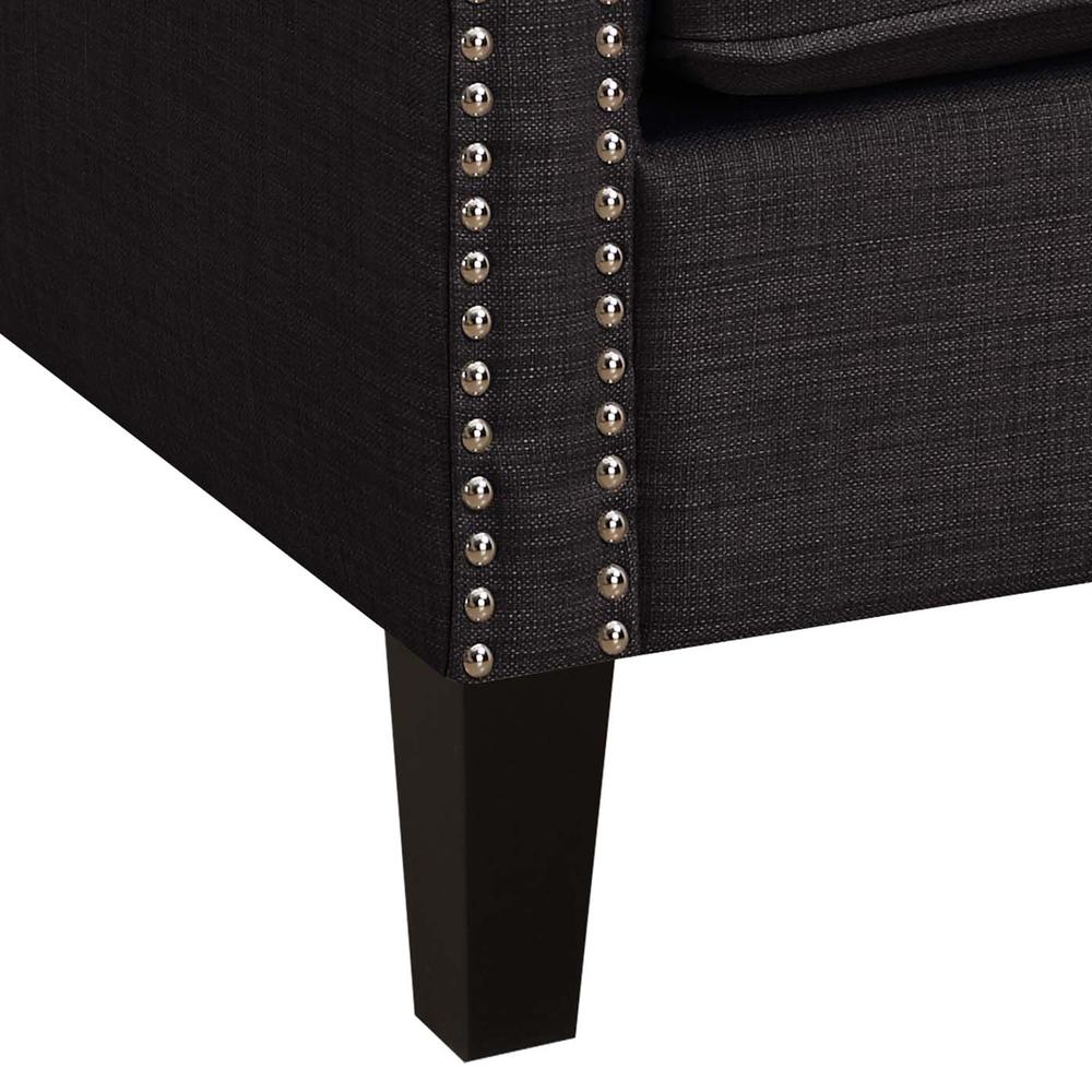 Emery Charcoal Chair & Ottoman. Picture 3