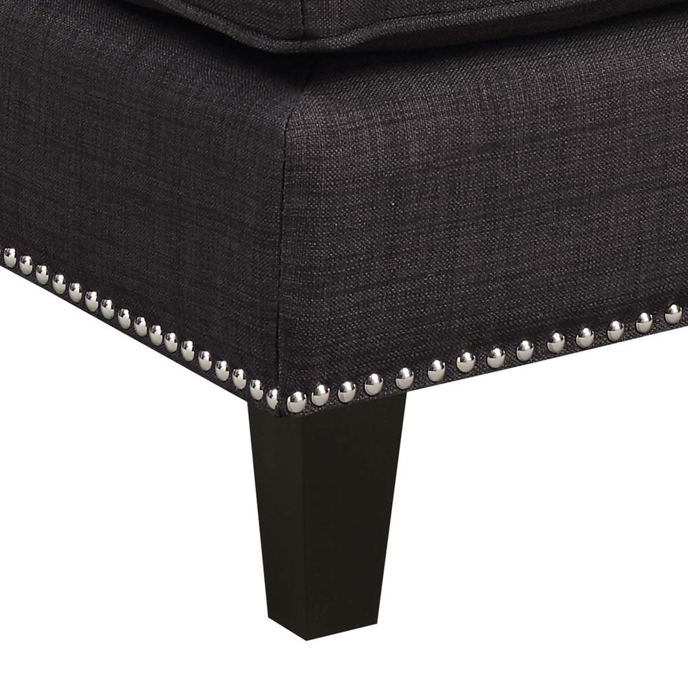 Emery Charcoal Chair & Ottoman. Picture 4