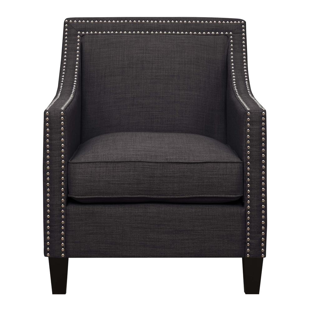 Emery Charcoal Chair & Ottoman. Picture 8
