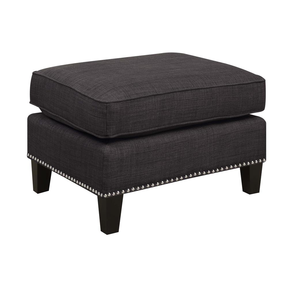 Emery Charcoal Chair & Ottoman. Picture 12