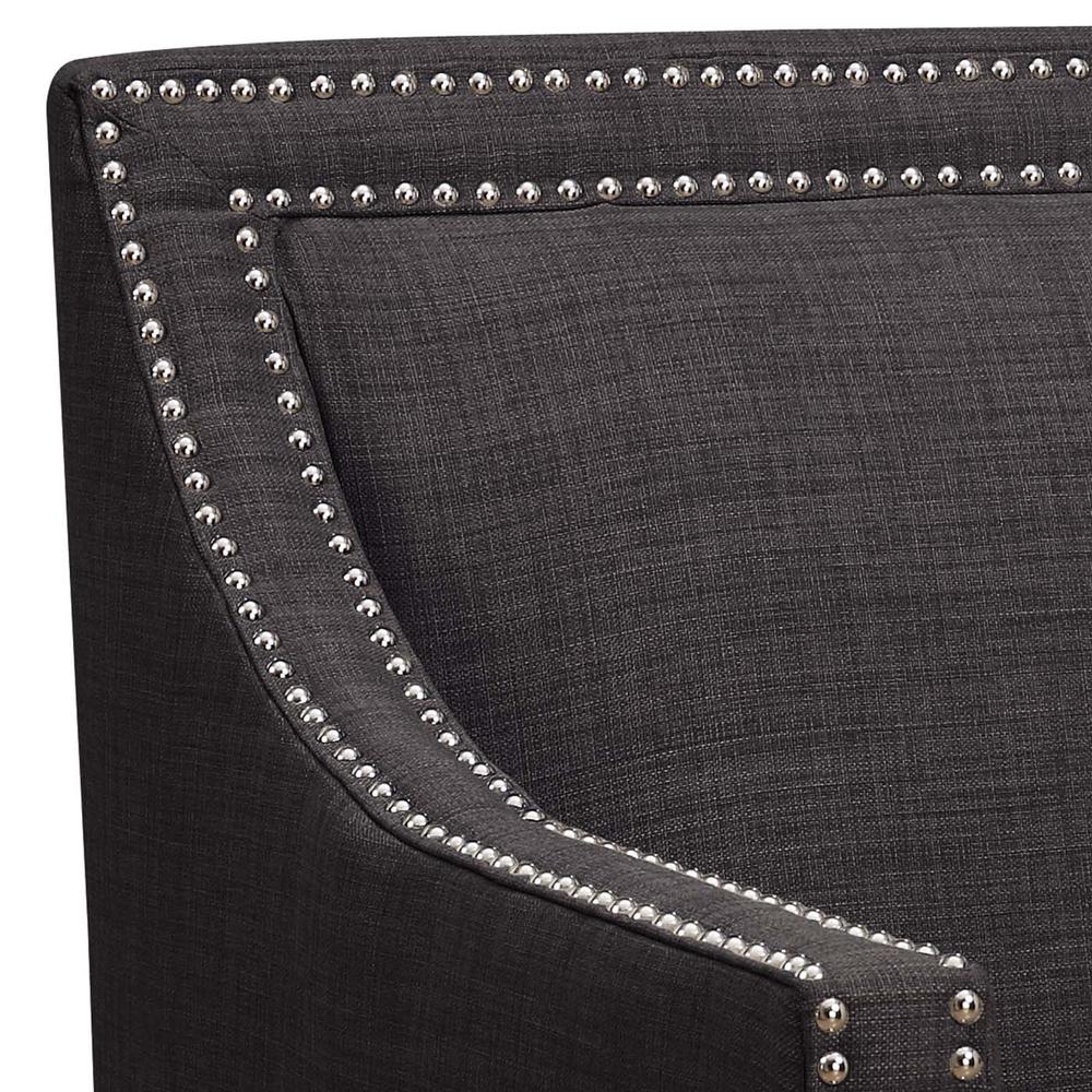 Emery Charcoal Chair & Ottoman. Picture 13