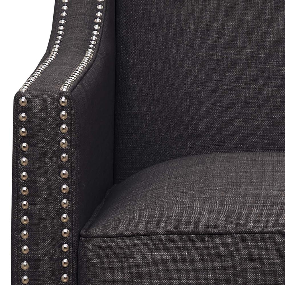 Emery Charcoal Chair & Ottoman. Picture 14