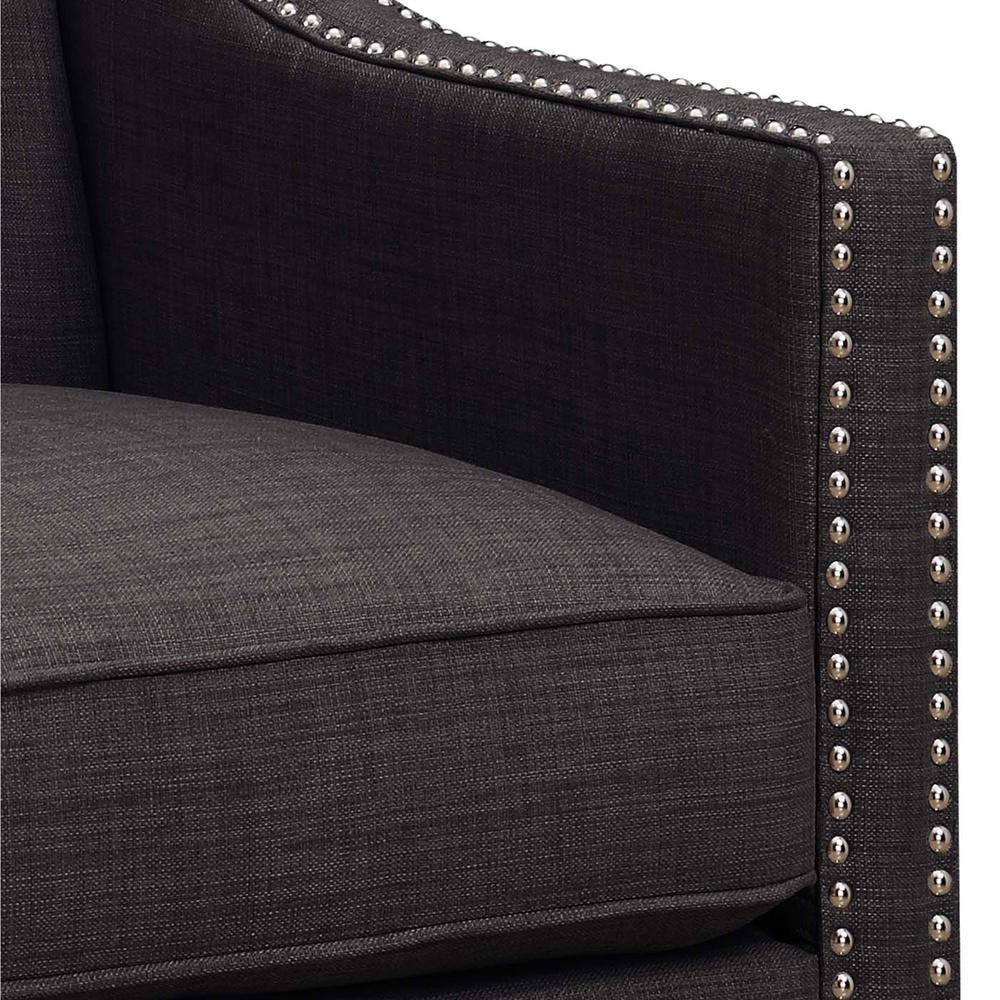 Emery Charcoal Chair & Ottoman. Picture 15