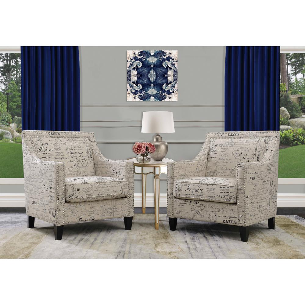Emery French Script Chair. Picture 4