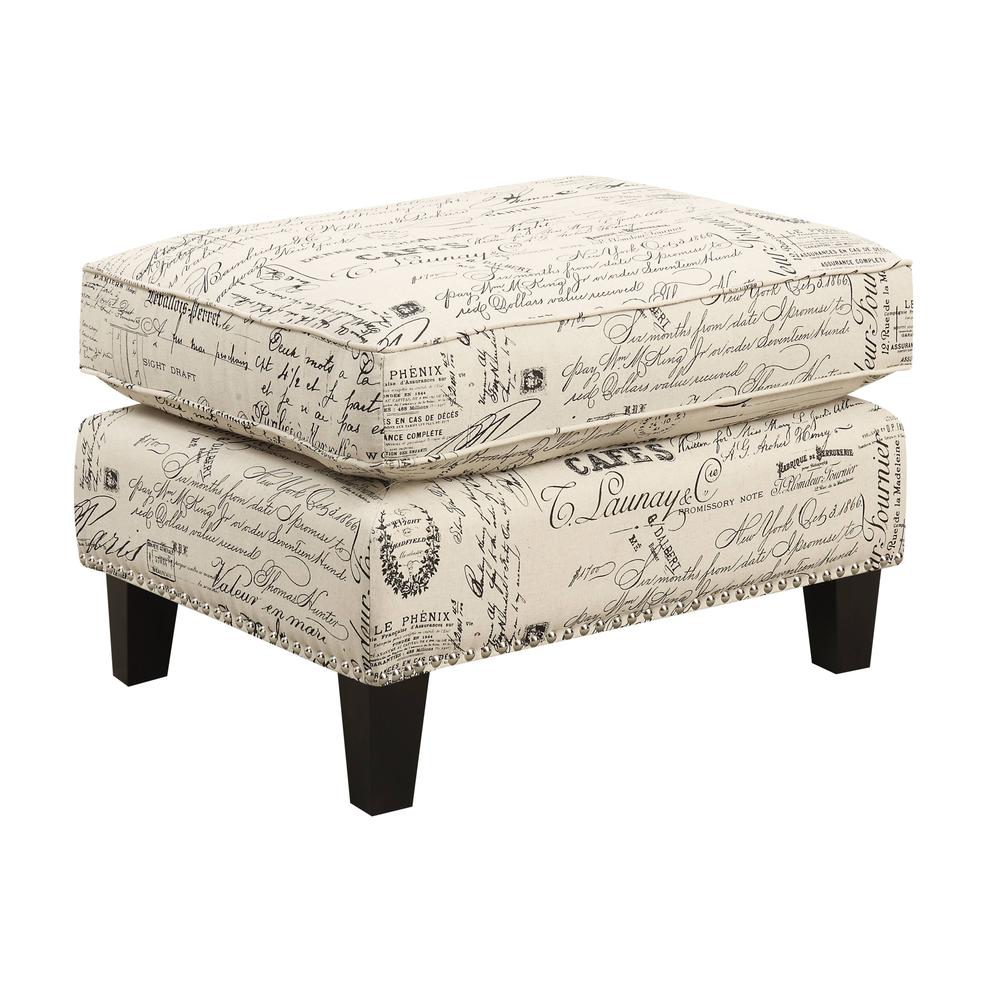 Emery French Script Chair & Ottoman. Picture 14