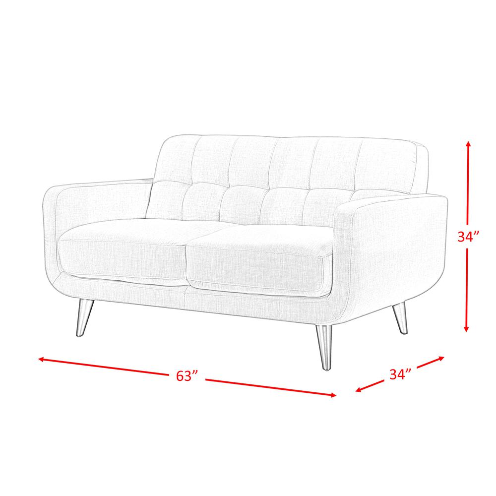 Hailey Sofa & Loveseat Set in Teal. Picture 6