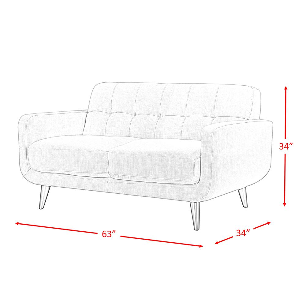 Hailey Loveseat in Charcoal. Picture 3