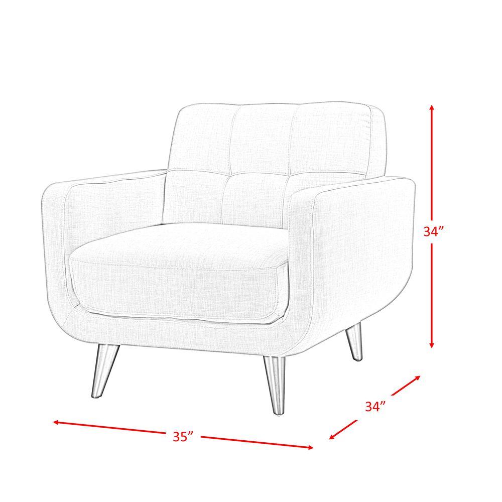 Hailey 3PC Sofa Set in Charcoal. Picture 11