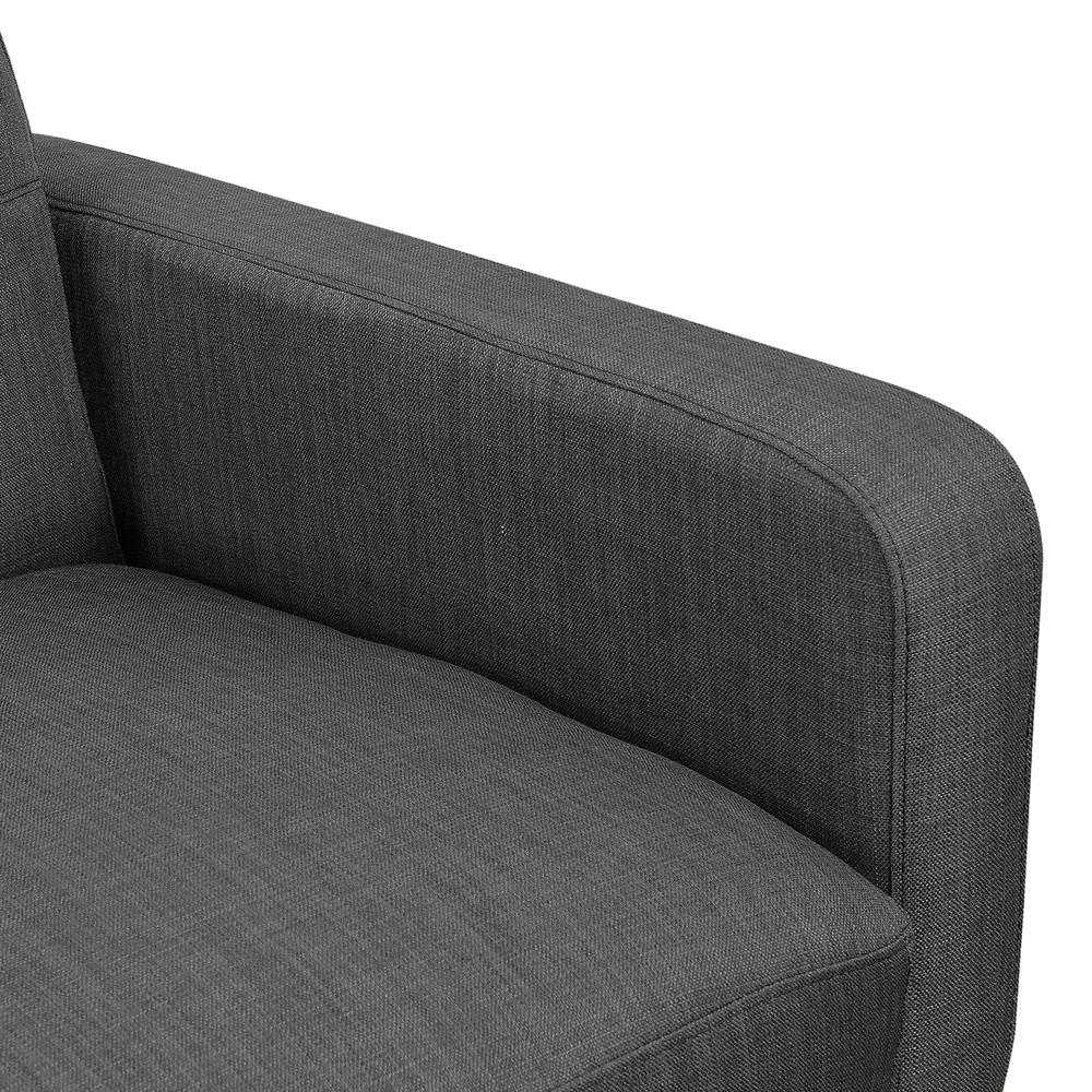 Hailey Sofa & Loveseat Set in Charcoal. Picture 2