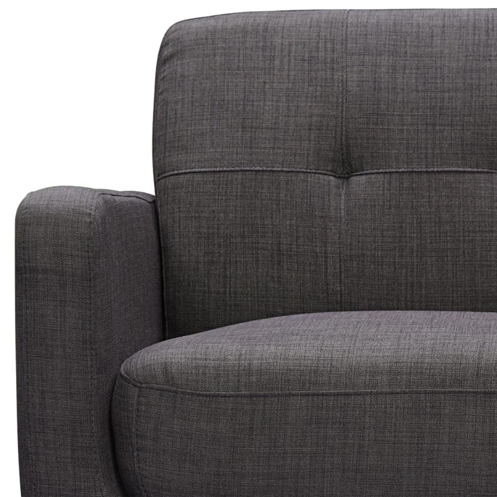Hailey Sofa & Loveseat Set in Charcoal. Picture 3