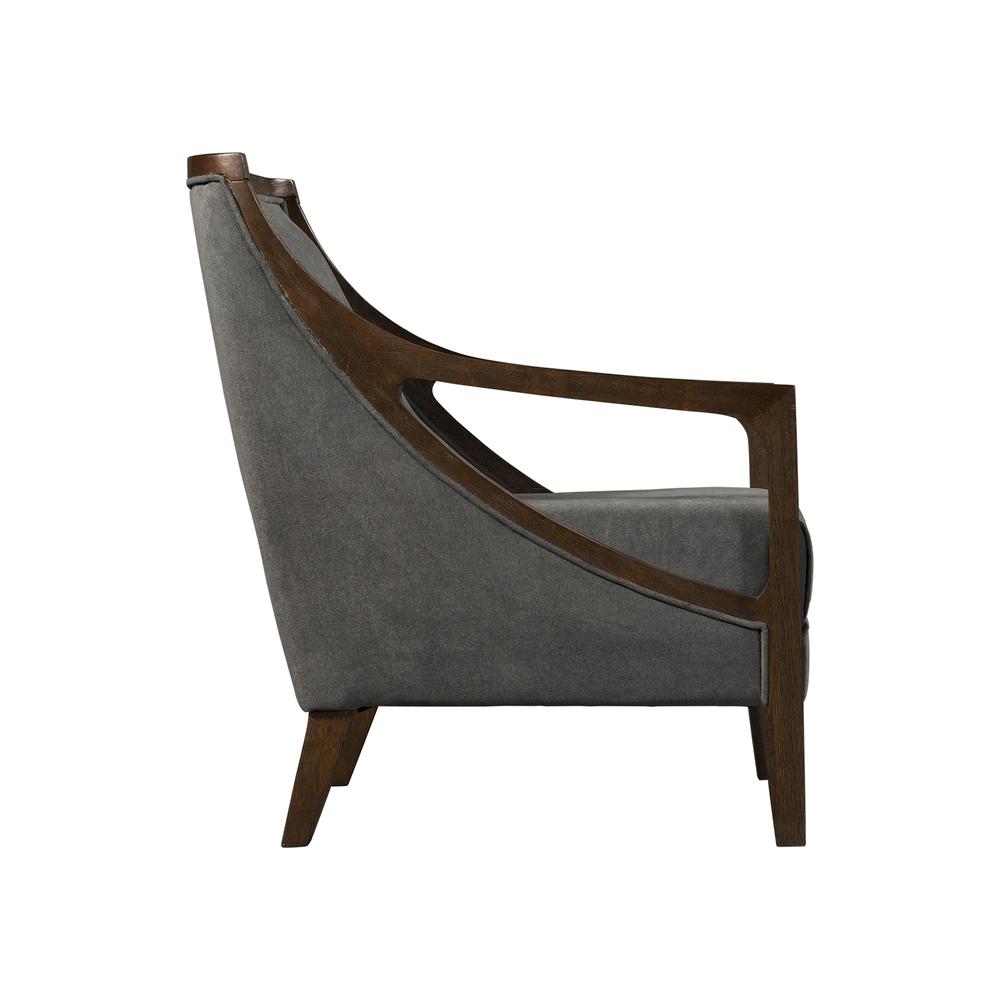 Dayna Accent Chair with Brown Frame. Picture 5