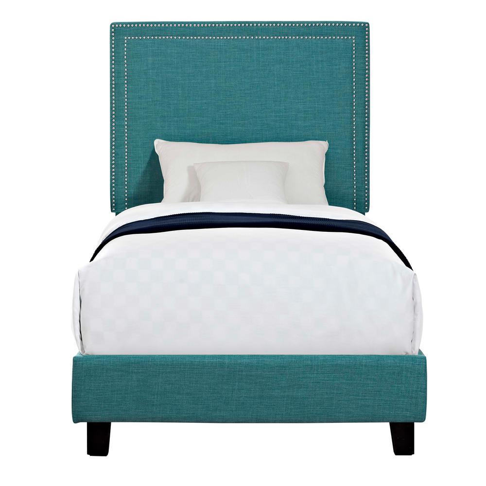 Emery Upholstered Twin Platform Bed. Picture 1