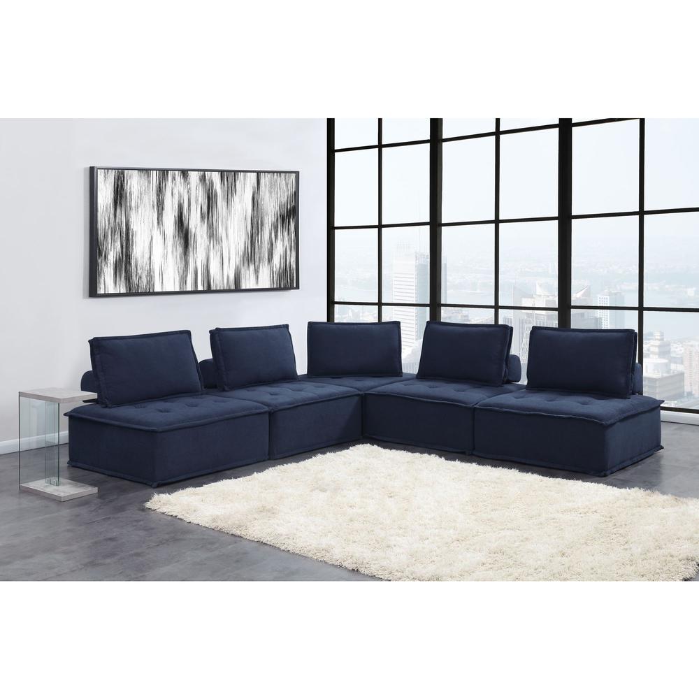 Picket House Furnishings Cube Modular Seating 5PC Sectional. Picture 1