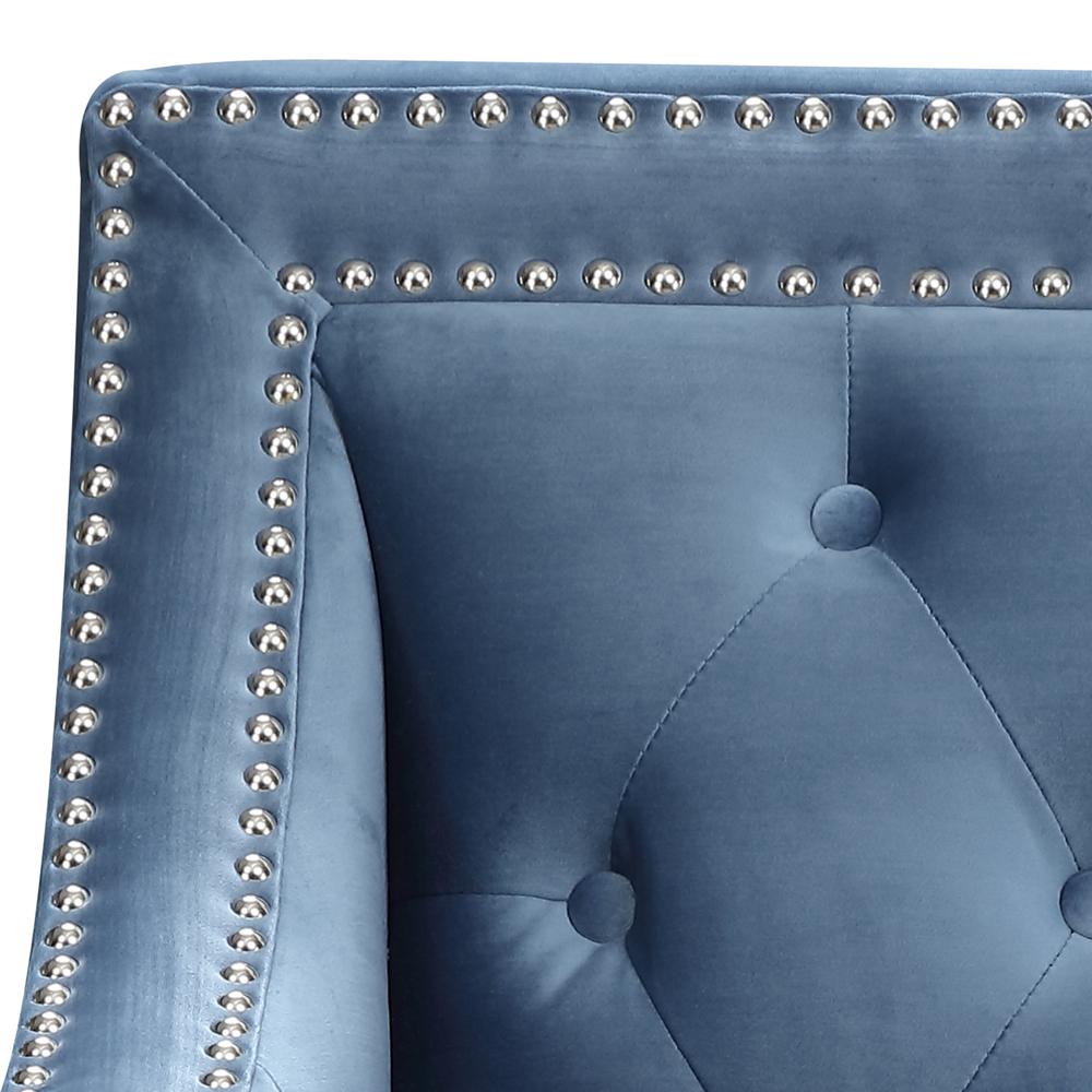 Teagan Accent Chair in Marine Blue. Picture 6