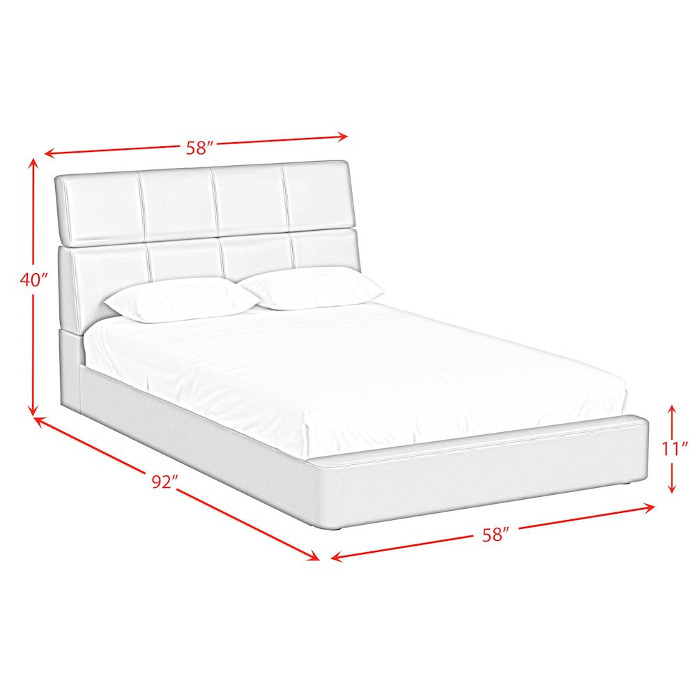Booker Full Bed in Grey PU. Picture 6