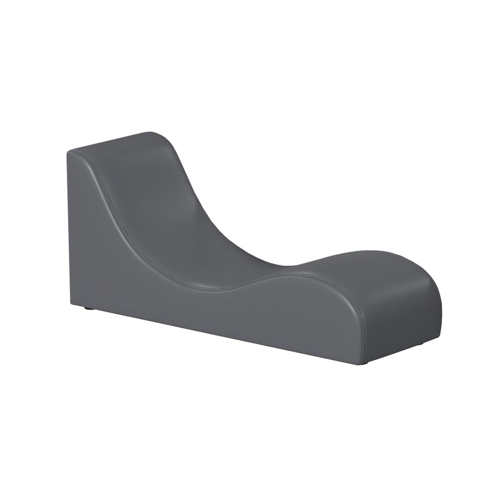 Booker Lounge Chair in Grey PU. Picture 1