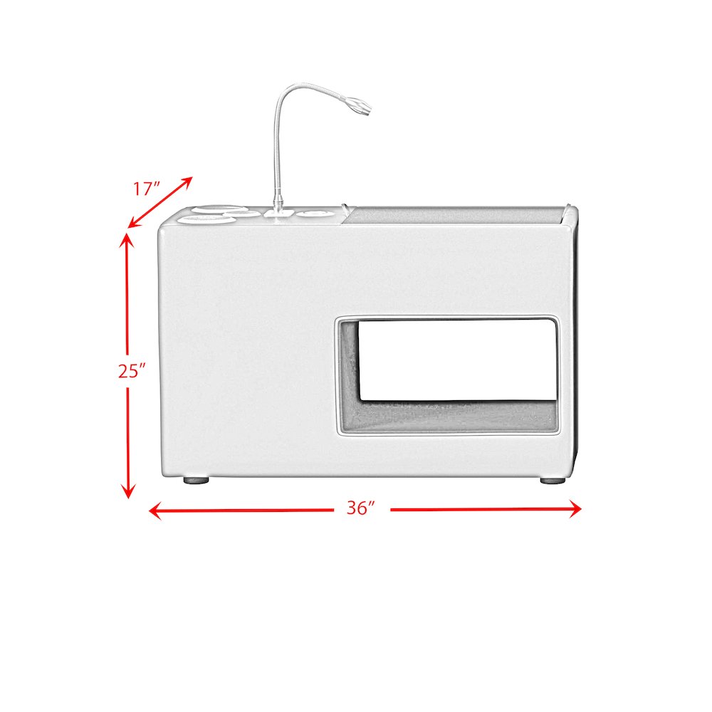 Booker Twin Transformer Bed with Electronic Features in Grey PU. Picture 12