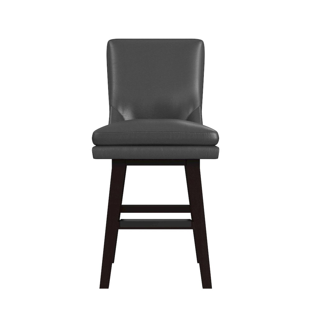 Charlie Swivel Counter Stool with Pewter PU in Espresso (2 Per Carton). Picture 2