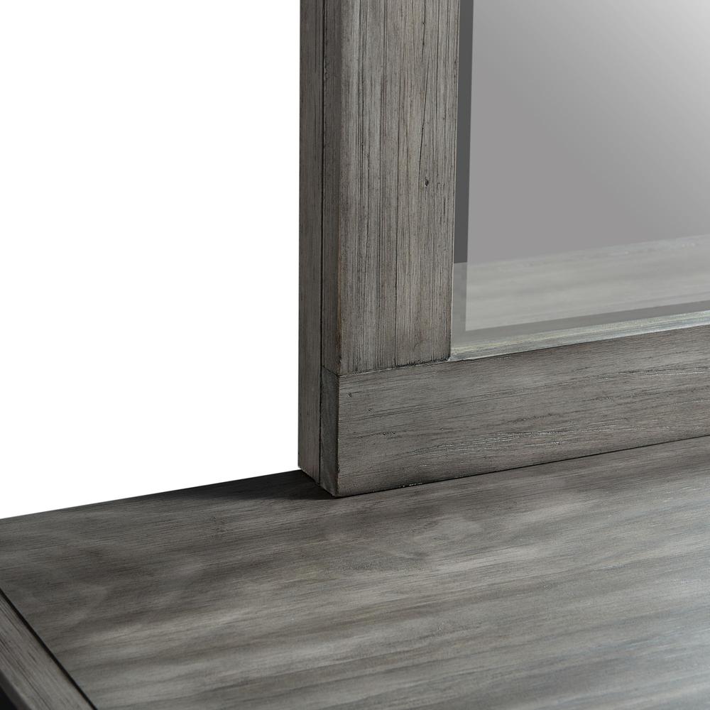 Picket House Furnishings Montauk Youth 6-Drawer Dresser & Mirror Set in Grey. Picture 5