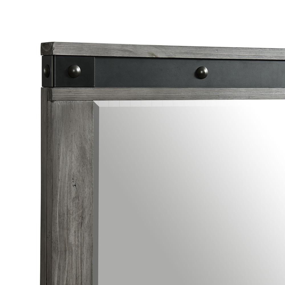 Picket House Furnishings Montauk Youth 6-Drawer Dresser & Mirror Set in Grey. Picture 6
