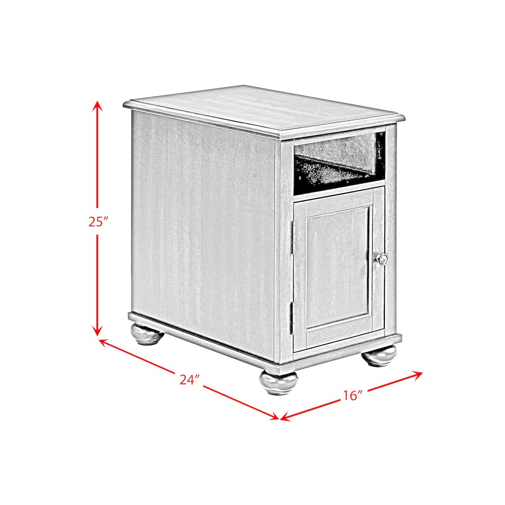 Wagner Chairside Table with USB in Cherry. Picture 9