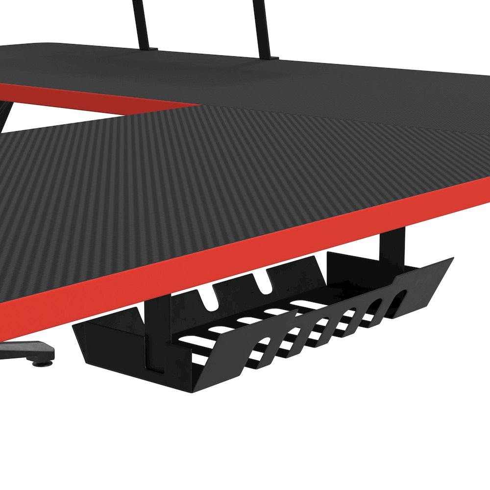Vertex L shape Desk in Black. Picture 6