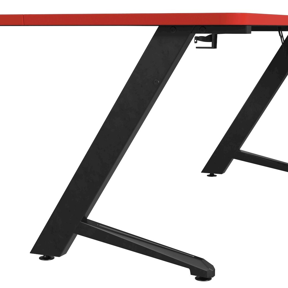 Vertex L shape Desk in Black. Picture 5
