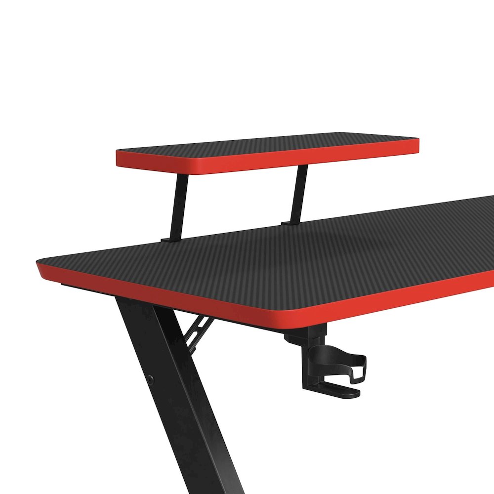 Vertex L shape Desk in Black. Picture 4