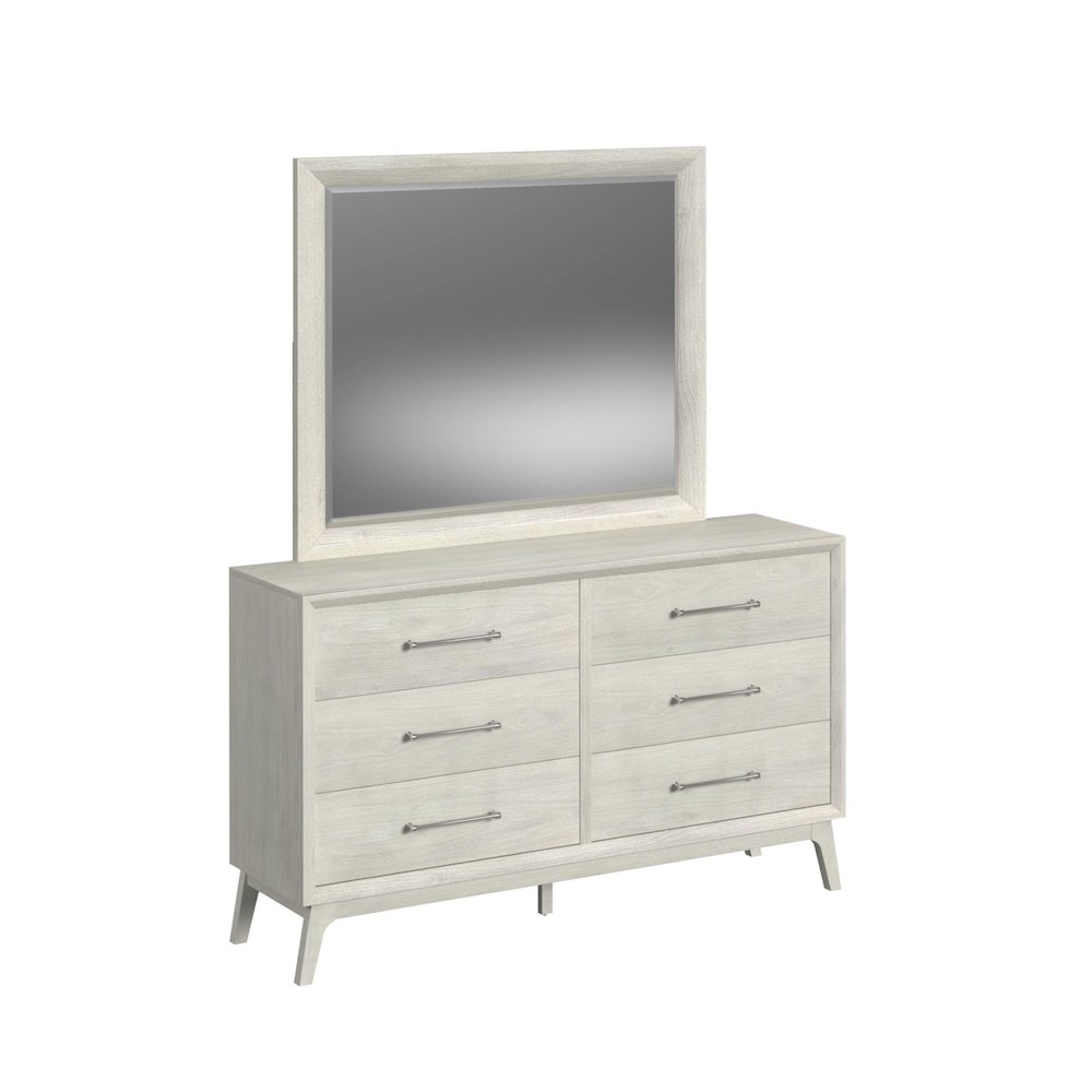 Clare Twin UPH 5PC Bedroom Set with Grey Fabric in Almond. Picture 2