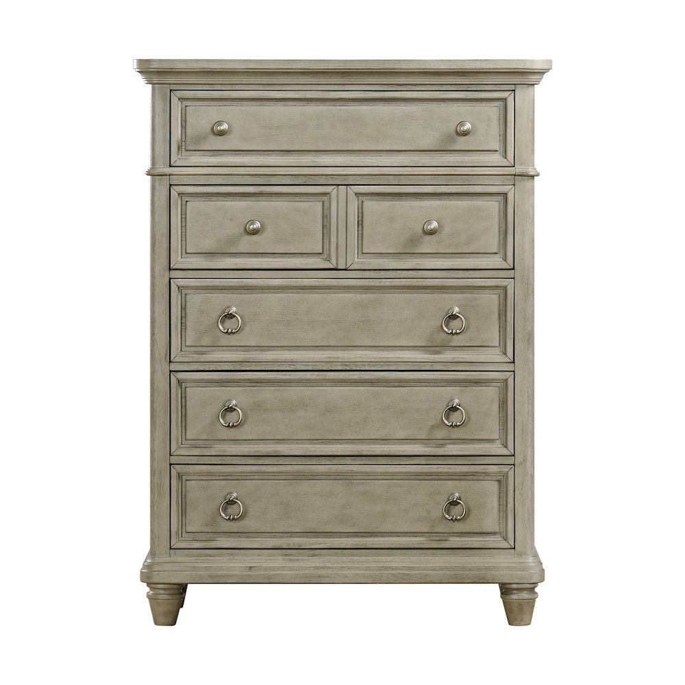 Emiko 5-Drawer Chest in Light Grey. Picture 2