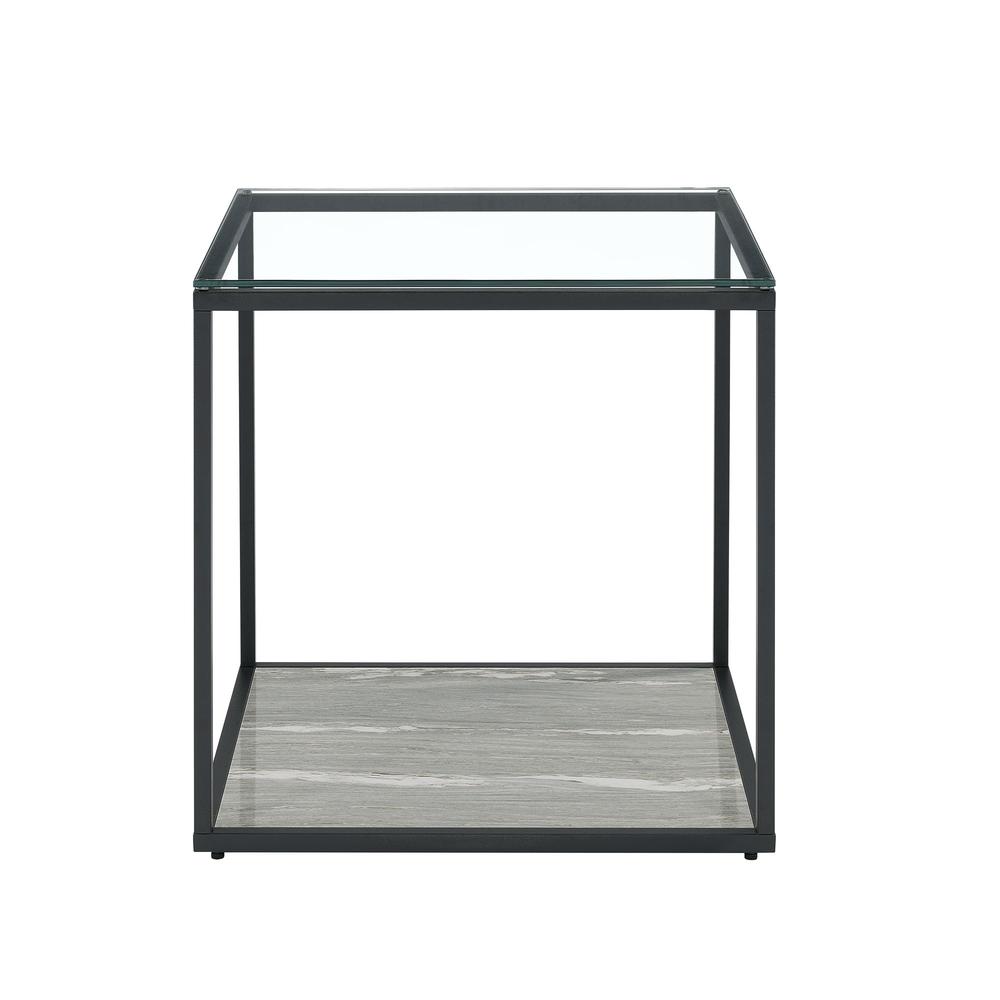 Finney End Table in Grey. Picture 2