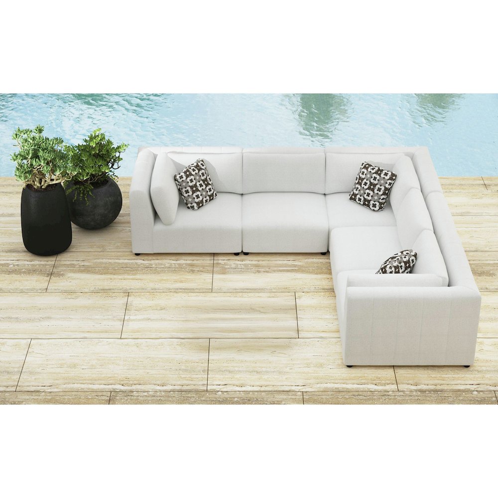 Zandara 5PC Modular Set in Olefin Beige. Picture 10