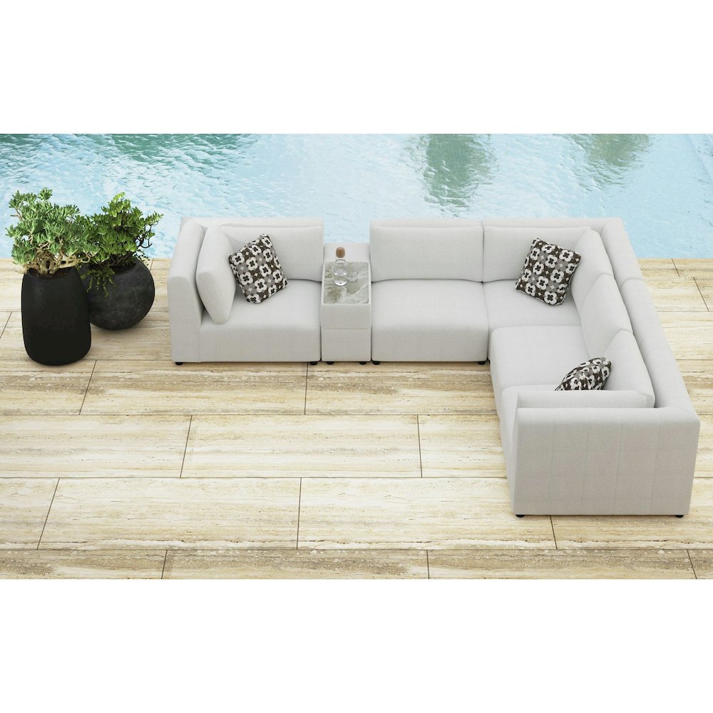 Zandara 6PC Modular Set in Olefin Beige. Picture 13