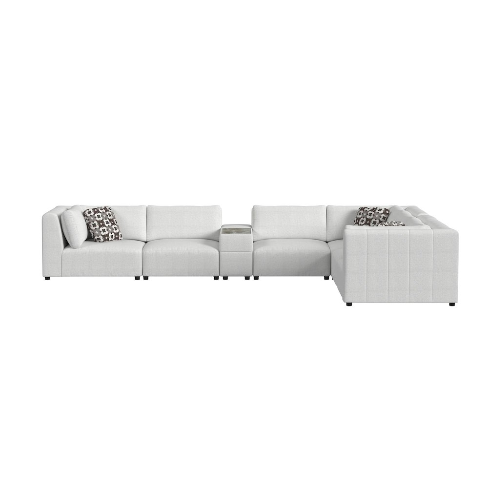 Zandara 7PC Modular Set in Olefin Beige with Pillows. Picture 2