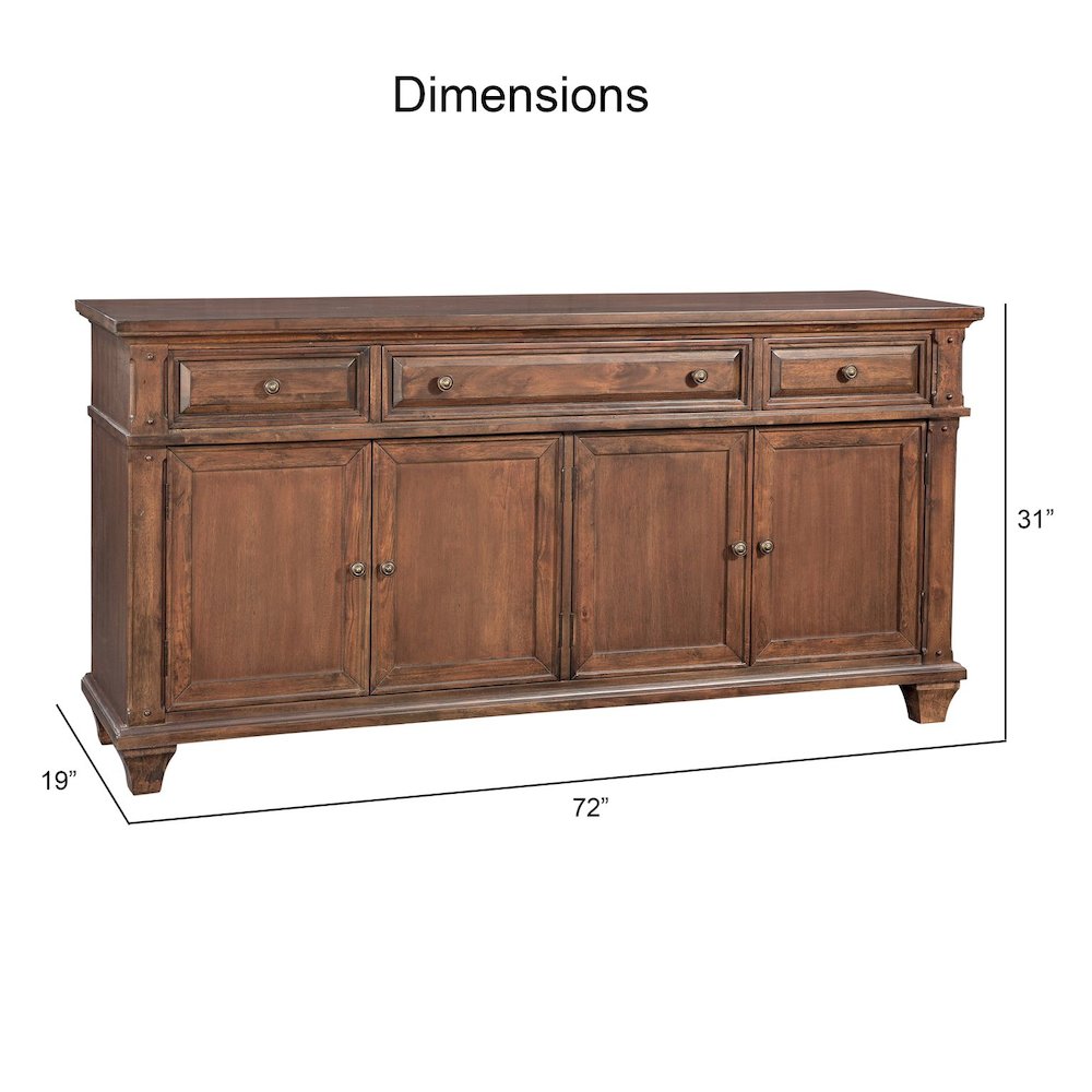 Sedona 72" Entertainment Console - Cinnamon Cherry. Picture 5
