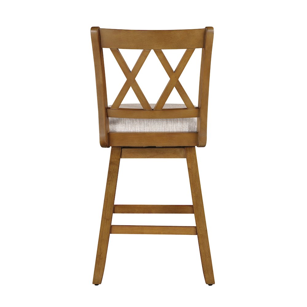 24in Brookline Swivel Barstool Oak. Picture 3
