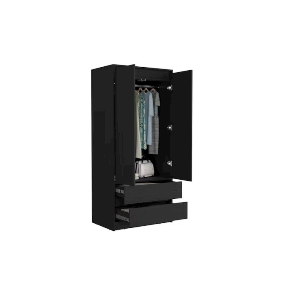 Austin Armoire Black MDF. Picture 2