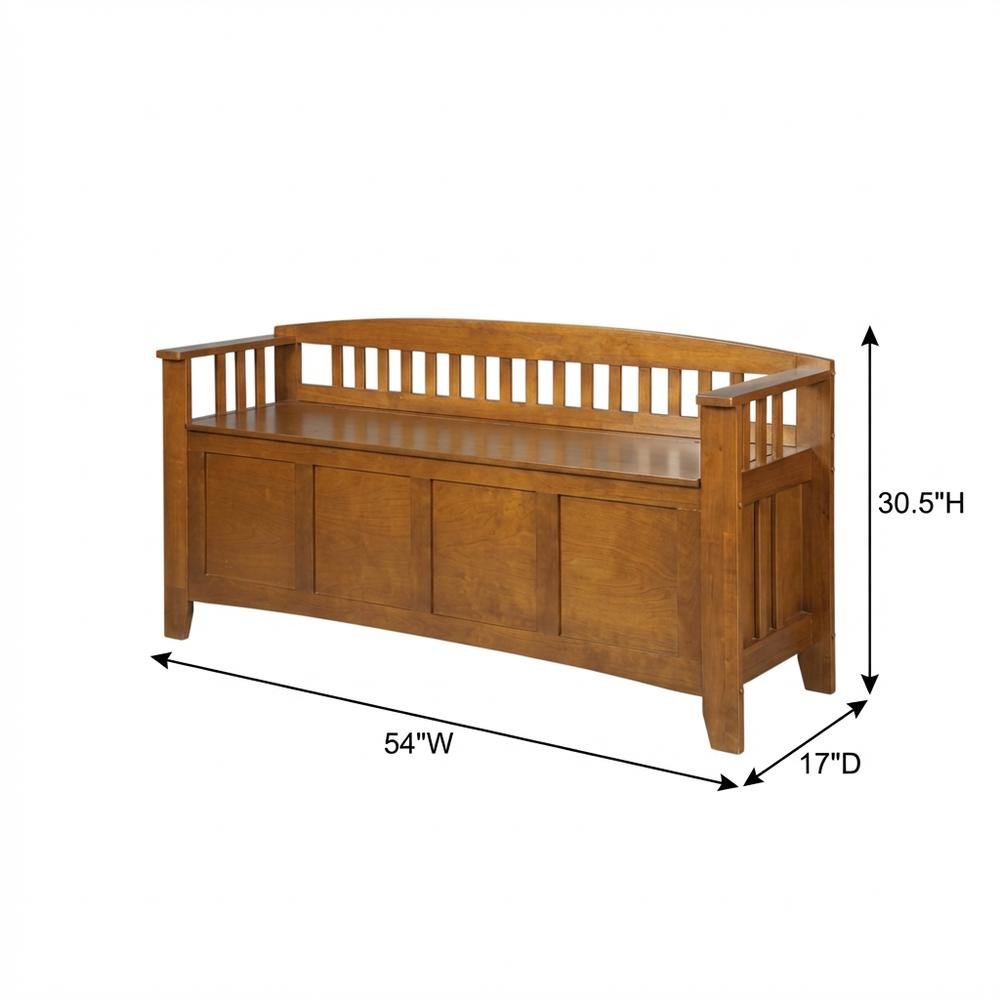 Wood Entryway Gun Concealment Bench with Storage and Durable Finish. Picture 5