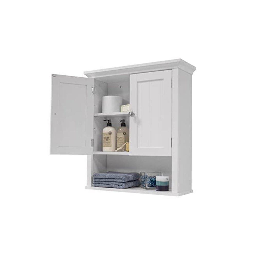 Two Door Wall Cabinet with shelves. Picture 2