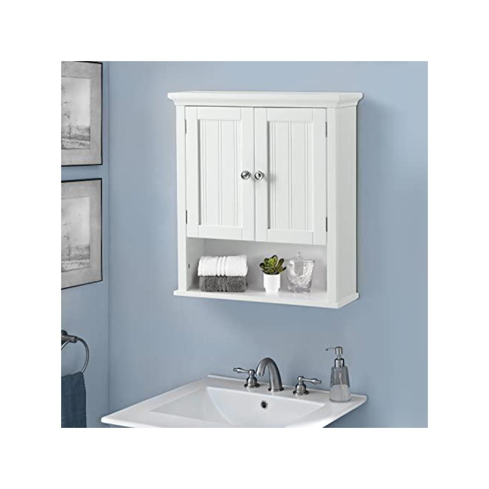 Two Door Wall Cabinet with shelves. Picture 9
