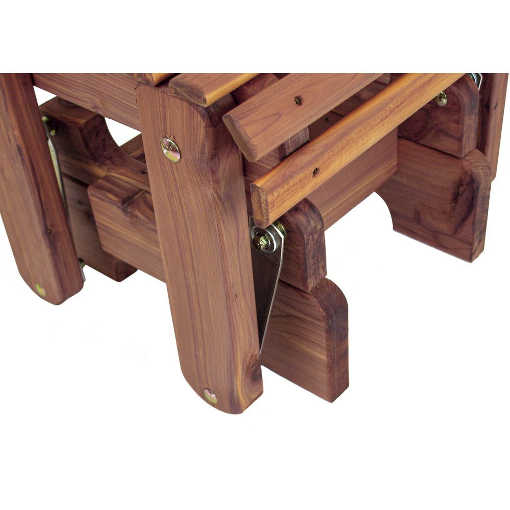Gliding Ottoman, Footrest, Brown Wood Design. Picture 4