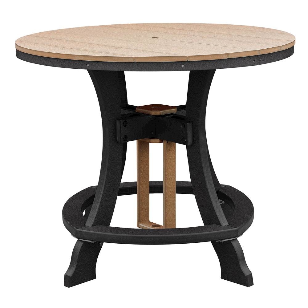 Round Counter Height Dining Set, 5-Piece, All-Weather Outdoor Furniture, Brown. Picture 8