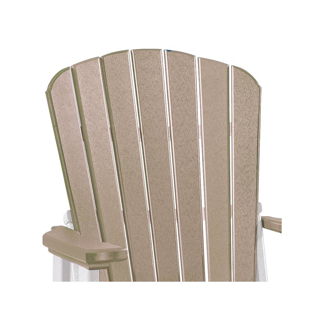 Fan Back Swivel Glider, Single Chair, All-Weather Polyethylene, Brown. Picture 6