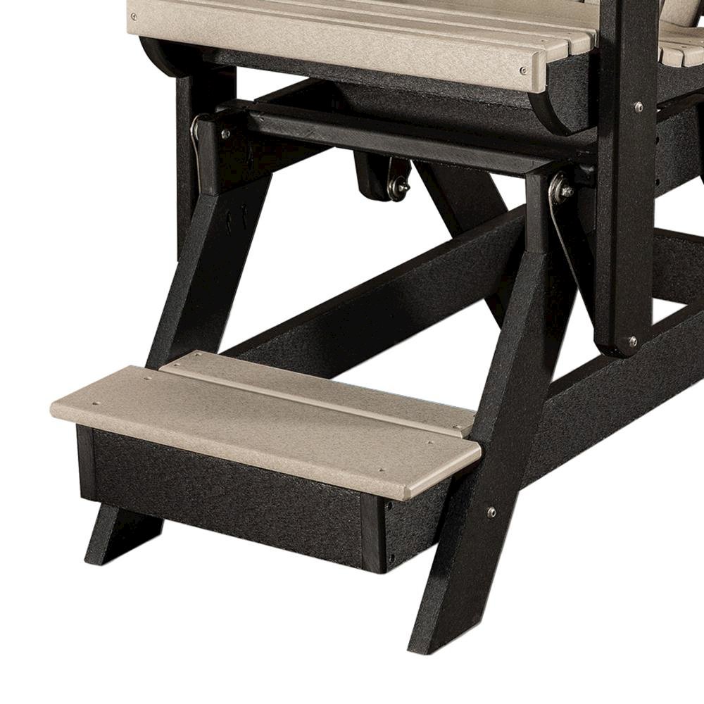 Double Glider Balcony Height, Center Table, 2-Seater, Brown HDPE Furniture. Picture 6